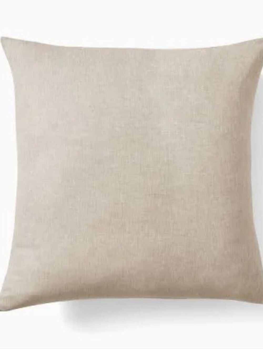 West Elm 100% Linen Tan Pillowcase 20in x 20in With Buttons